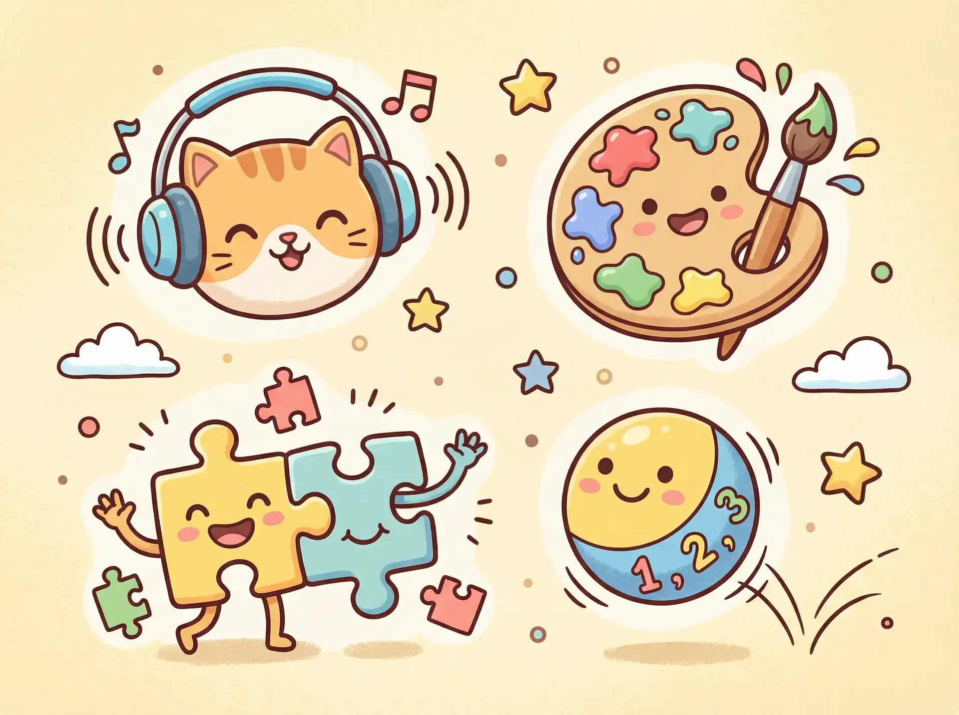 小朋友的手工作品 - z欧美与狗 益智创作